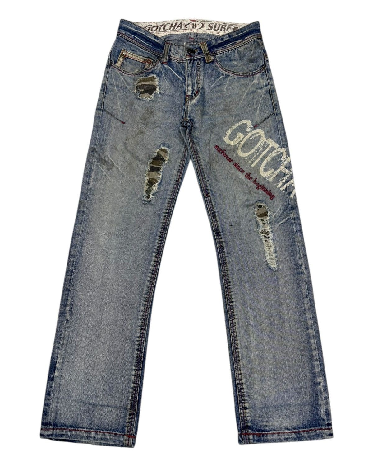 Gotcha × Hysteric Glamour × If Six Was Nine RUSTY🔥RARE GOTCHA SURF HARD DISTRESSED DENIM RUSTY JEAN Size US 30 / EU 46 - 1 Thumbnail