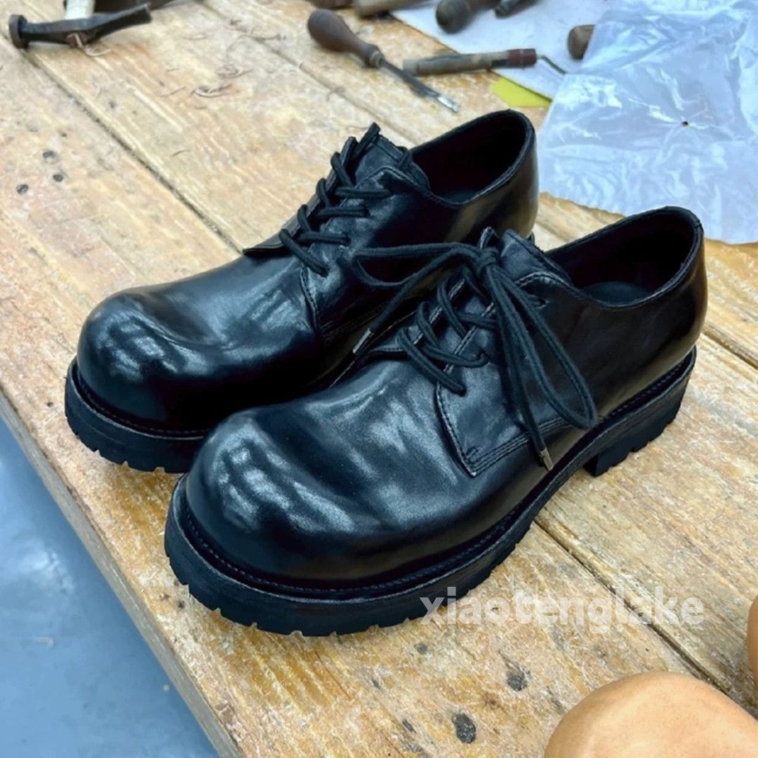 Vintage Utility punk yuppie grunge derby big head leather shoes Size US 12 / EU 45 - 9 Thumbnail