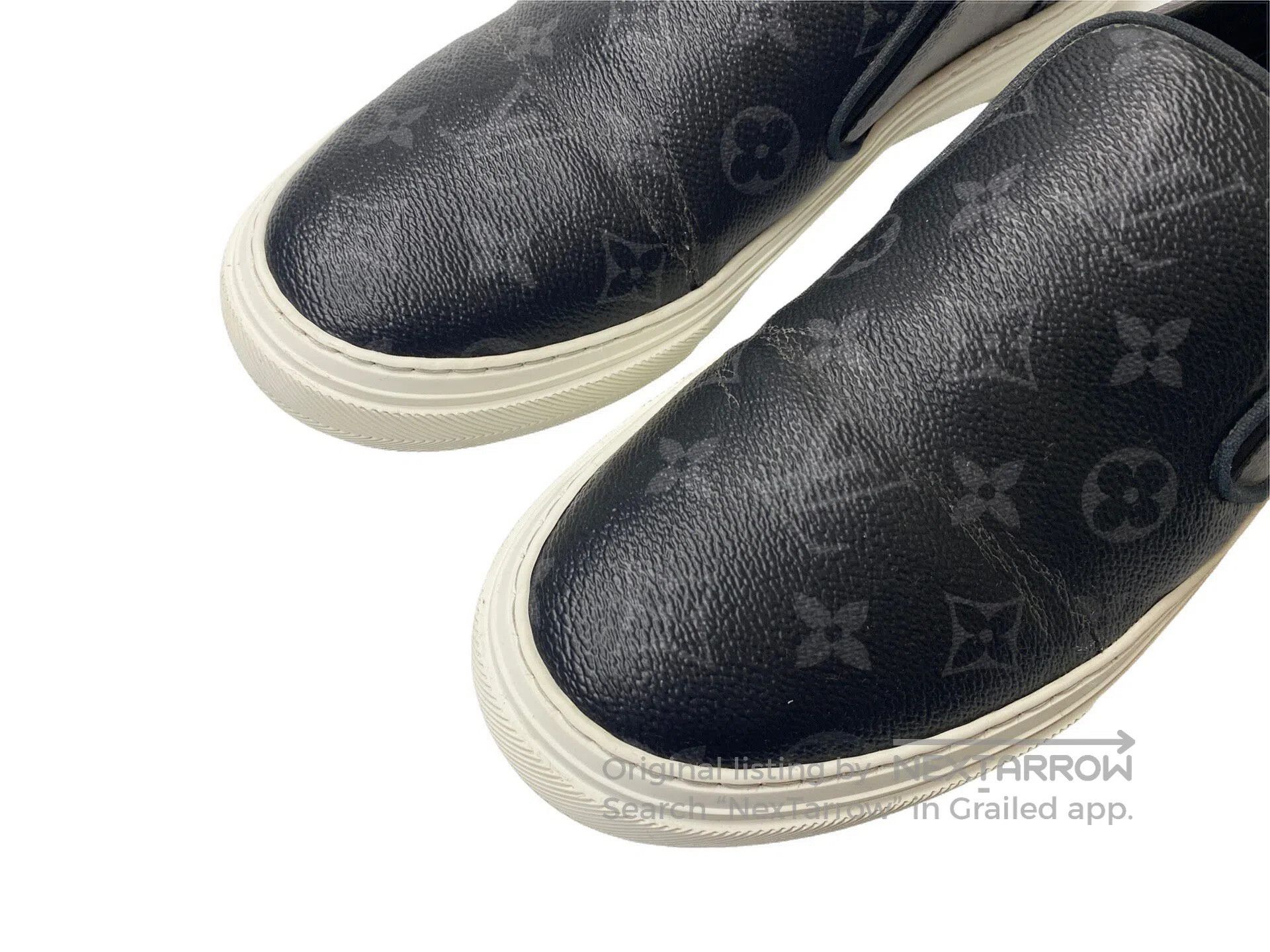 Louis Vuitton Louis Vuitton Black and Silver Monogrammed Slip-On Size US 8 / EU 41 - 2 Thumbnail