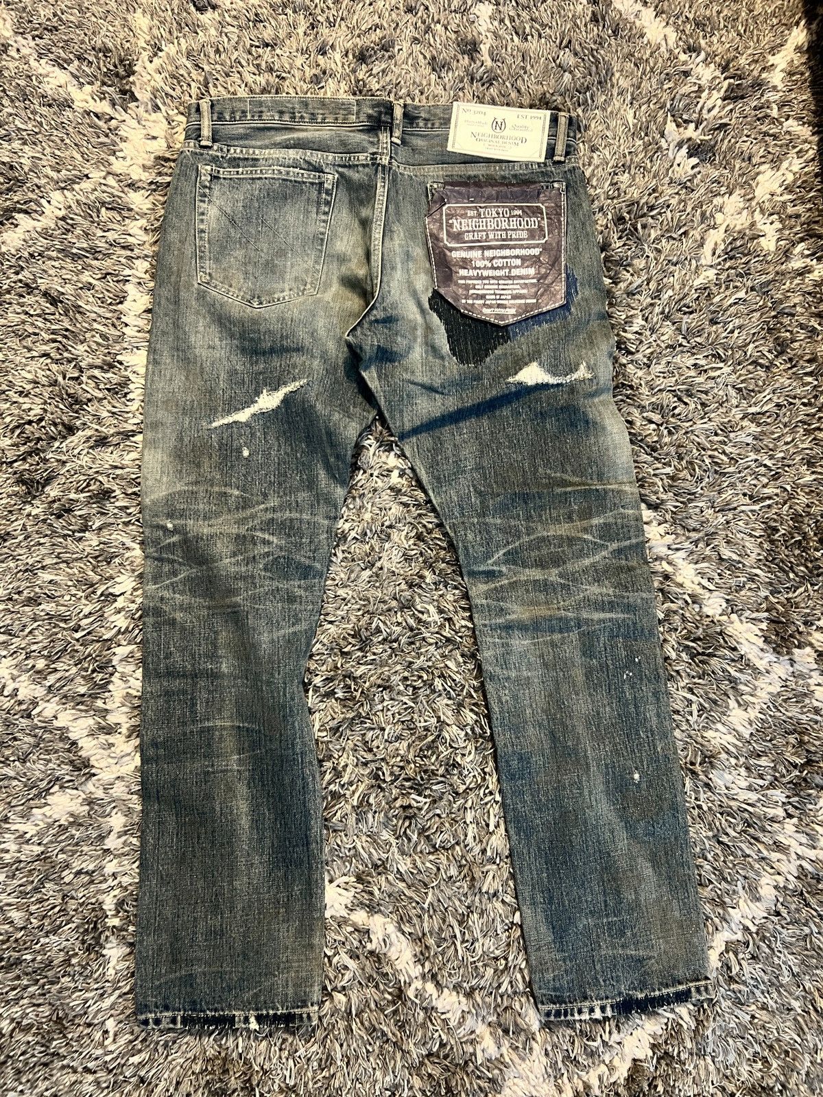 Neighborhood Neighborhood 2017 “Gritty Savage” Limited Edition Denim Size US 34 / EU 50 - 8 Thumbnail