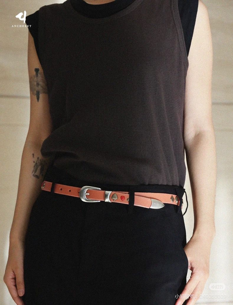 Our Legacy our legacy size 100cm Pink poker card silver buckle belt 2 Size ONE SIZE - 1 Thumbnail
