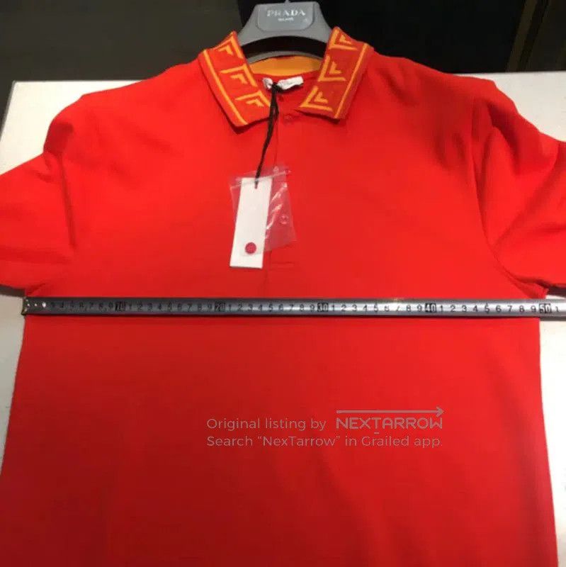 Versace Versace Summer Red Cotton Men's Polo . Size US M / EU 48-50 / 2 - 6 Thumbnail