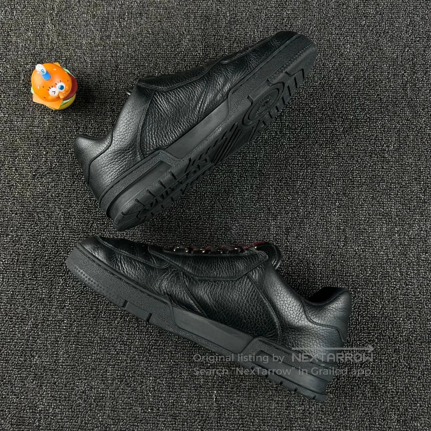 Louis Vuitton Black Trainer Sneakers Size 41.5.