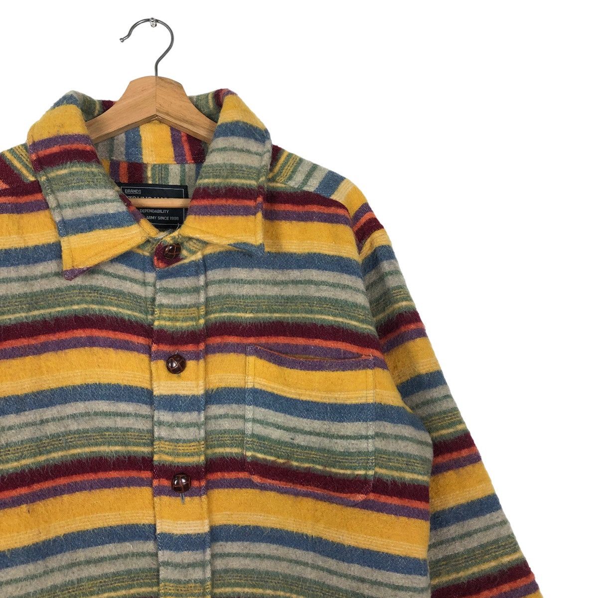 Japanese Brand 🔥Vintage Wool Jacket Striped Johns Hamer Issey Miyake Size US L / EU 52-54 / 3 - 5 Thumbnail