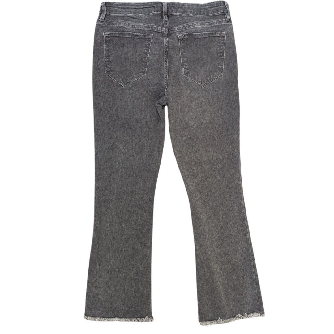 Free People Free People Relaxed Fit Black Denim Jeans w/ Raw Hem Size 28" / US 6 / IT 42 - 2 Thumbnail