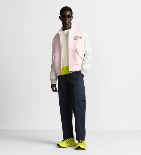 Dior × Kaws o1w1db11025 513L438 Varsity Jacket in Pink/Beige Size US M / EU 48-50 / 2 - 4 Thumbnail