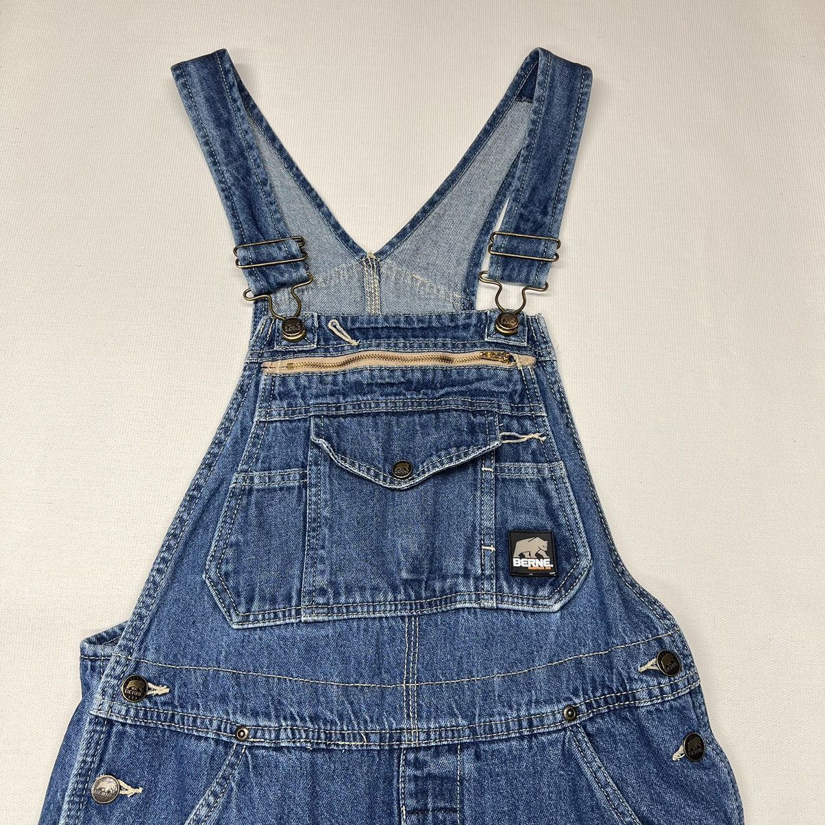 Other Berne Overalls Blue Denim Carpenter Bib Workwear Pocket Size US 34 / EU 50 - 2 Thumbnail