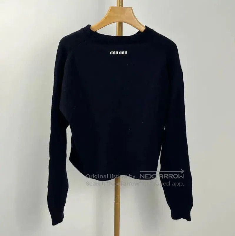 Miu Miu Miu Miu Black Wool Pullover Sweater . Size L / US 10 / IT 46 - 2 Thumbnail