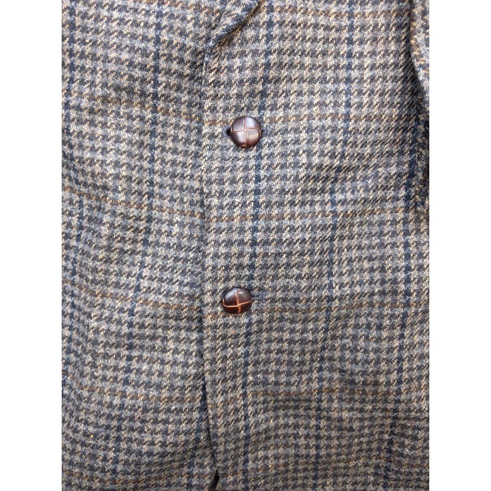 Etienne Aigner Etienne Aigner Blazer Mens 50R Brown Check Tweed Sport Coat Jacket Classic Size 50R - 4 Thumbnail