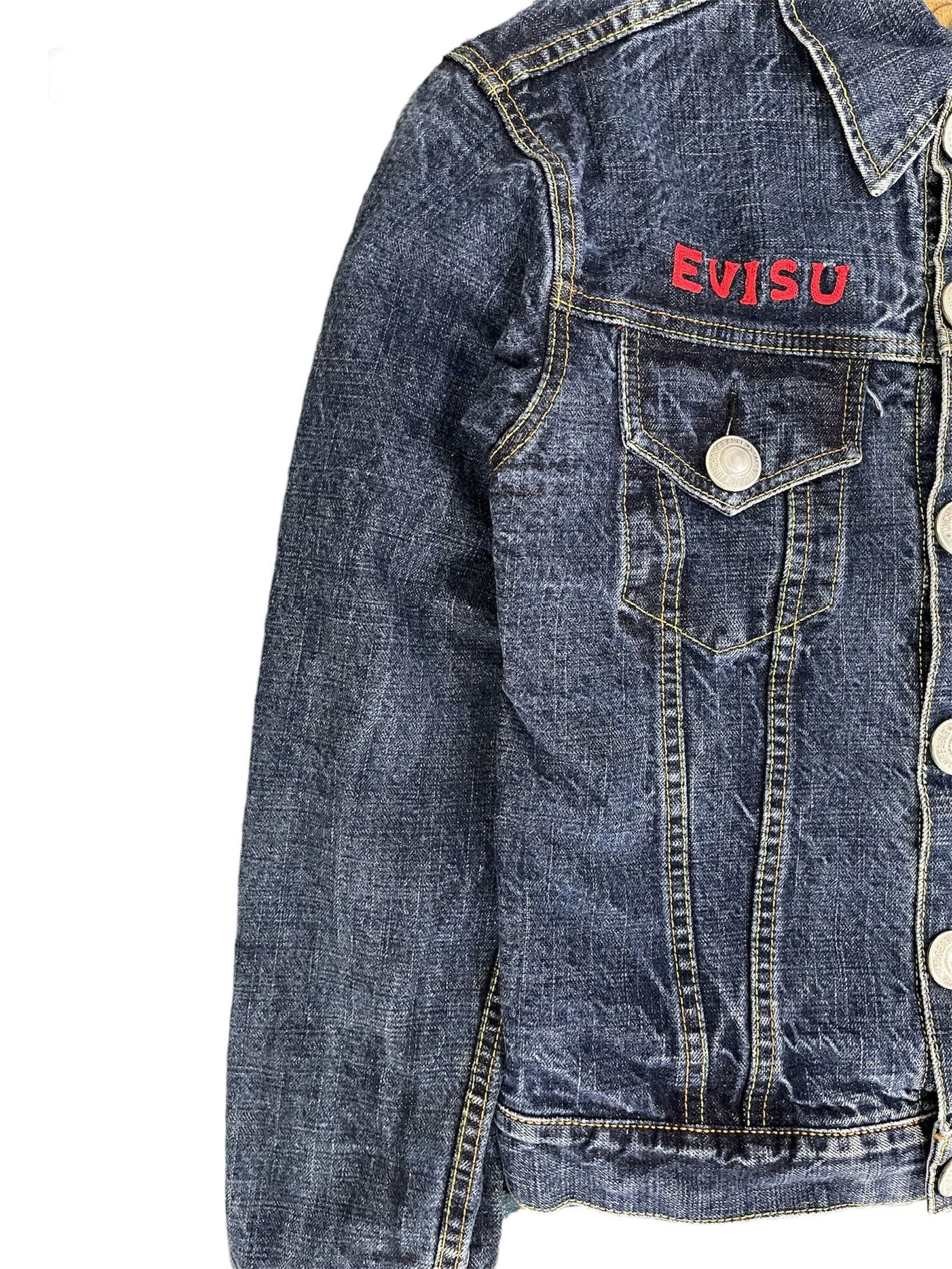 Beauty Beast × Evisu × Samurai Jeans Denim Jacket Evisu Paris Embroidery Wording Travis Scott Size US S / EU 44-46 / 1 - 2 Thumbnail