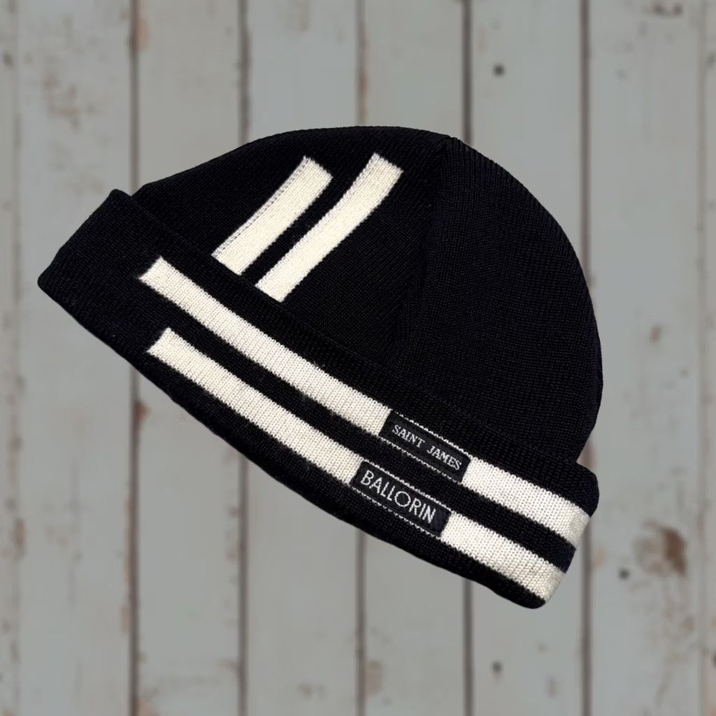 Saint James Beanie Adult Os Blue Stripe Wool Nautical Sailing Watch Cap Garçon Ballorin, Men's