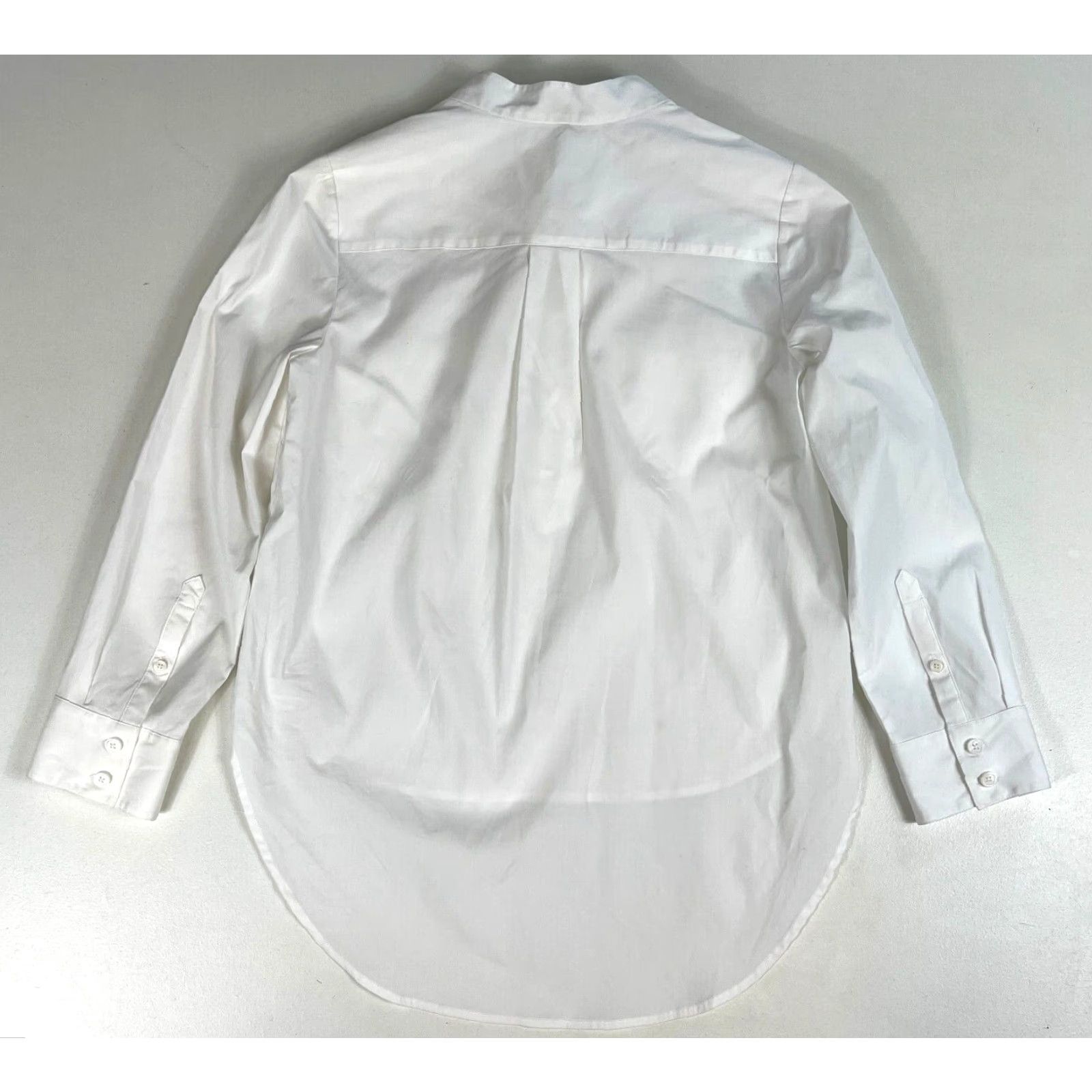 Veronica Beard VERONICA BEARD Blouse Women's Harper Lace Up Top 2 White Cotton Blend 3/4 Sleeve Lace Up Vintage/Pre-owned Womens BREN Size XS / US 0-2 / IT 36-38 - 3 Thumbnail