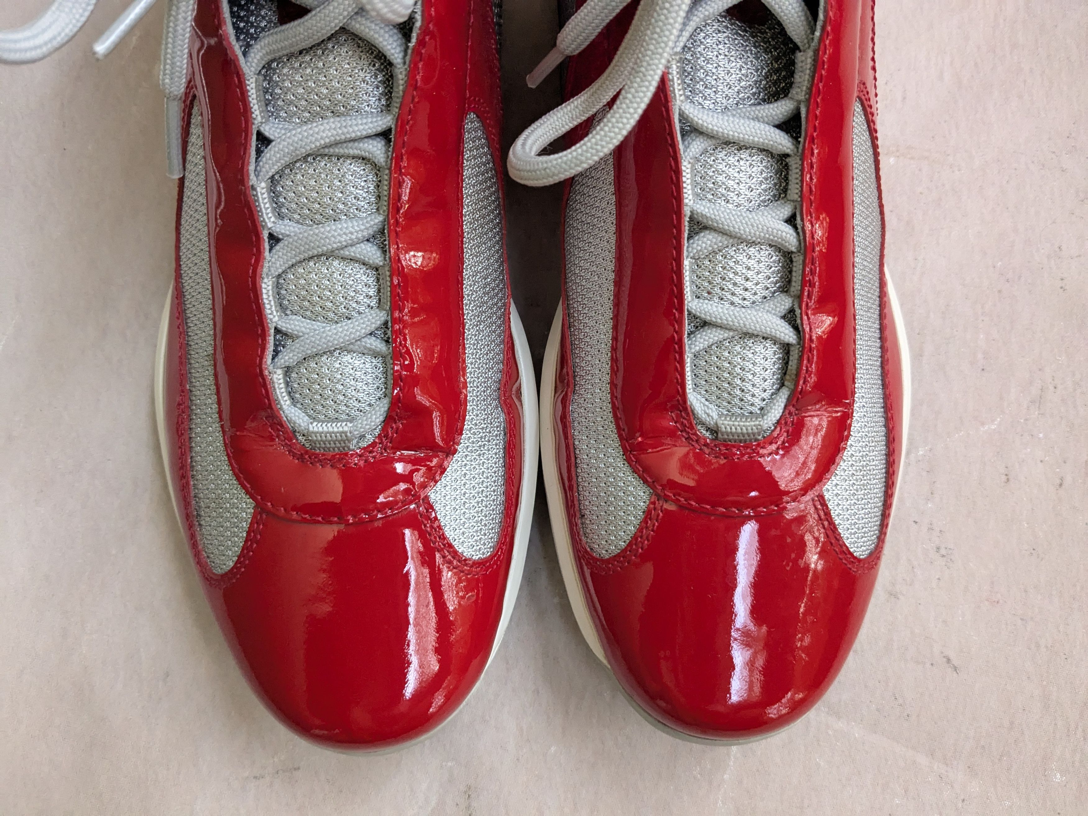 Prada Prada America's Cup Red High Tops 8.5 Patent Leather Size US 8.5 / EU 41-42 - 5 Thumbnail