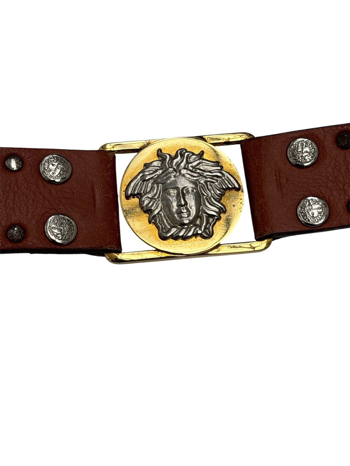 Versace 1990s Gianni Versace Medusa Stud Belt Size ONE SIZE - 2 Thumbnail