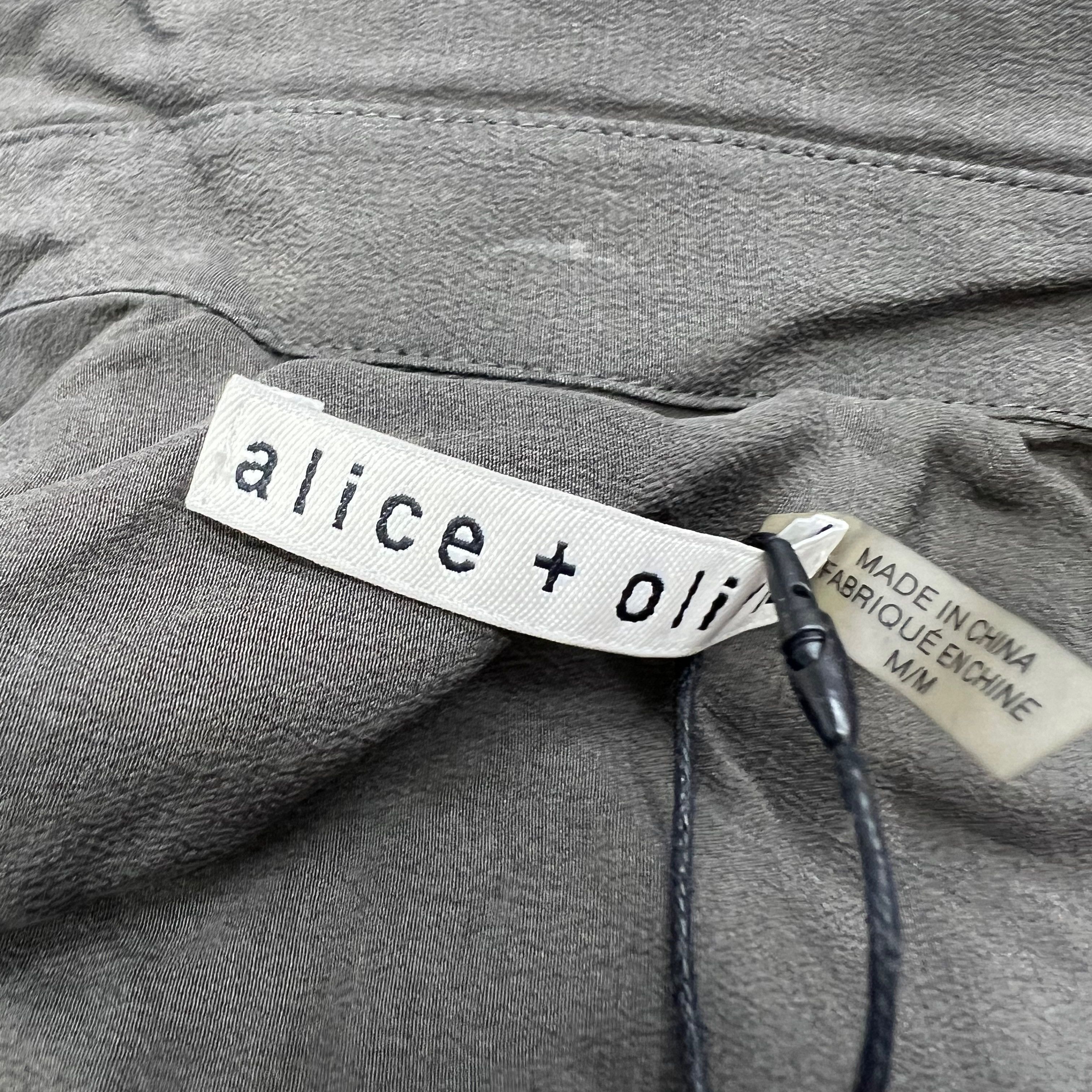 Alice + Olivia NEW Alice And Olivia Silk Chiffon V Neck Long Size M / US 6-8 / IT 42-44 - 2 Thumbnail
