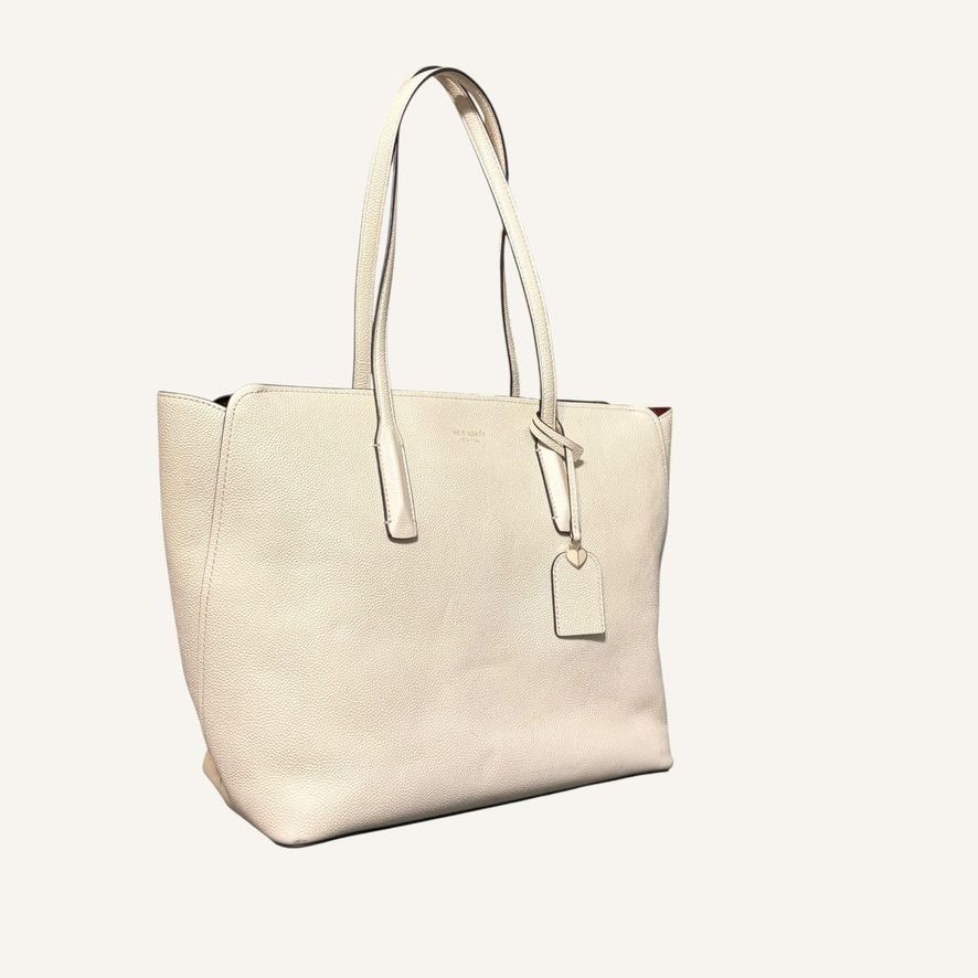 Kate Spade Kate Spade Large Margaux Leather Tote Cream Vanilla Classic Size ONE SIZE - 13 Thumbnail