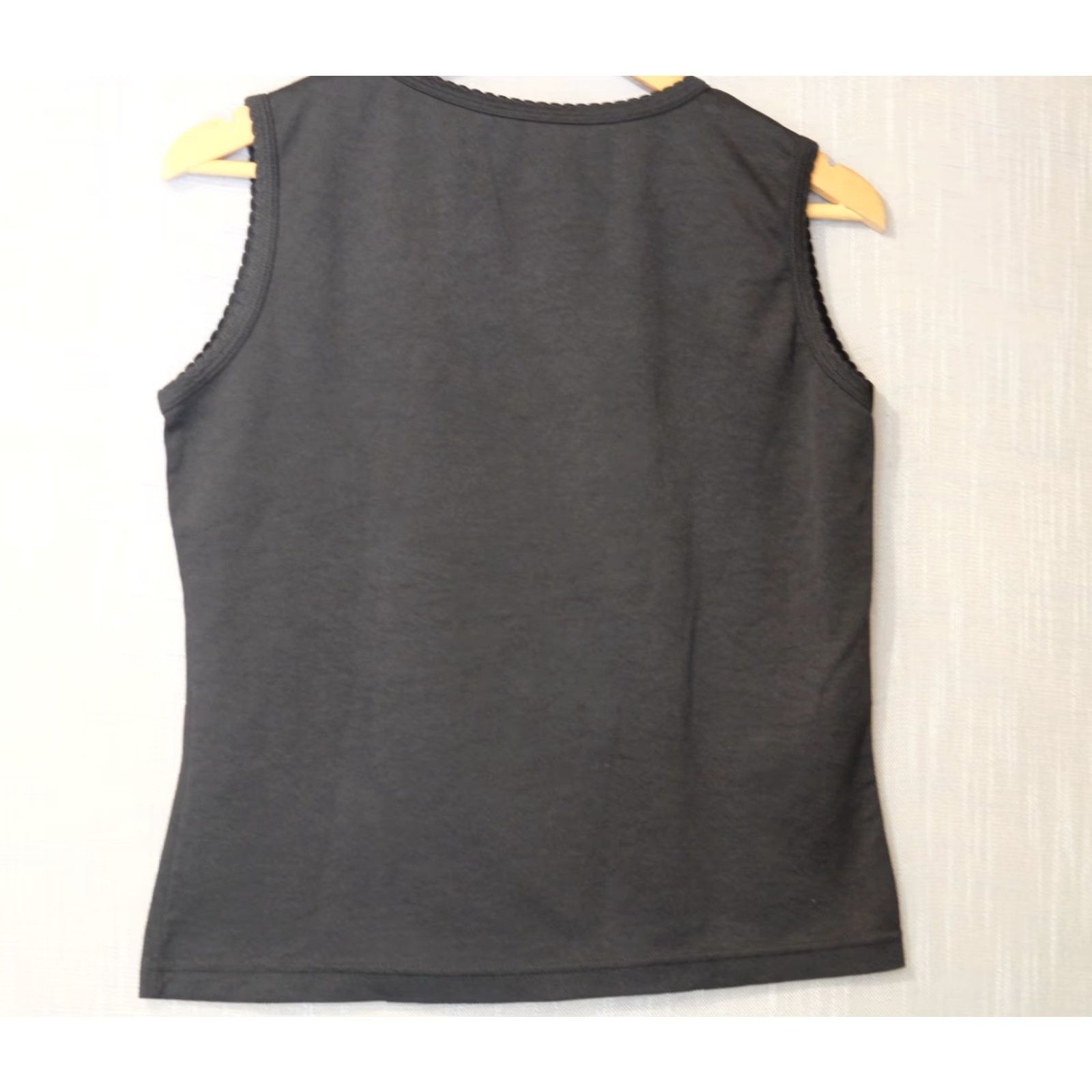 Vintage EUC Secret Treasures Tank Top Black Cotton/Poly Womens L Tank Top Camisole Sleeveless Scoop Neck PULLOVER Lightweight Stretch Modern Casual Womens L Size L / US 10 / IT 46 - 4 Thumbnail