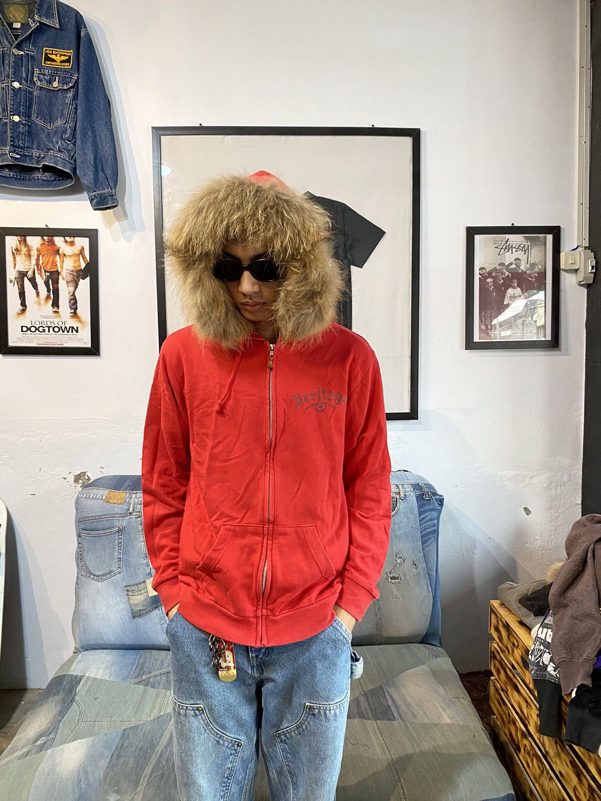 Le Grande Bleu (L.G.B.) Fur hoodie japanese brand ryukyu piras poem Size US M / EU 48-50 / 2 - 3 Thumbnail