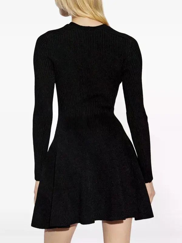 Balmain o1s1wg111225 Logo-Charm Mini Dress in Black Size M / US 6-8 / IT 42-44 - 3 Thumbnail