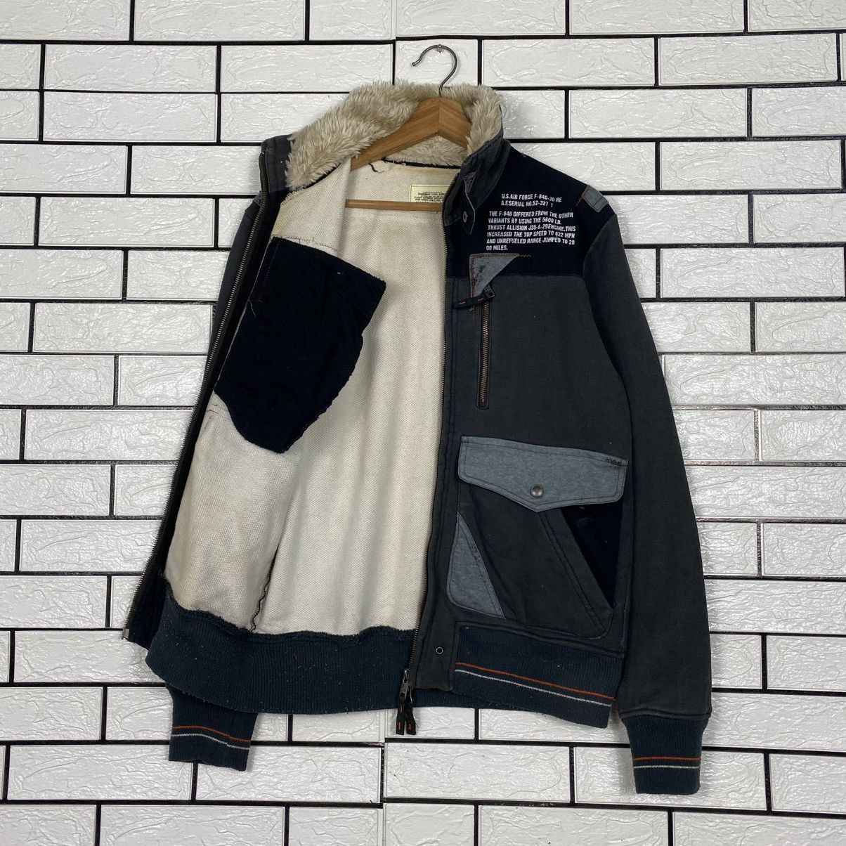 Avirex 🔥VINTAGE FLY ZIPPER BOMBER JACKET MILITARY AVIREX Size US M / EU 48-50 / 2 - 12 Thumbnail