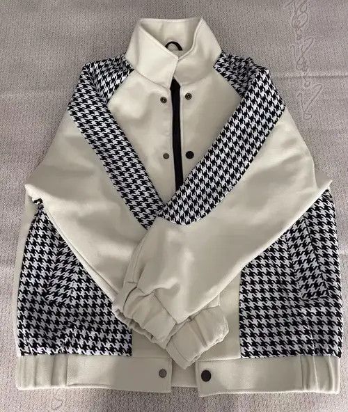 Japanese Brand Ruumika x Itou Retro houndstooth patchwork jacket coat Size US L / EU 52-54 / 3 - 4 Thumbnail