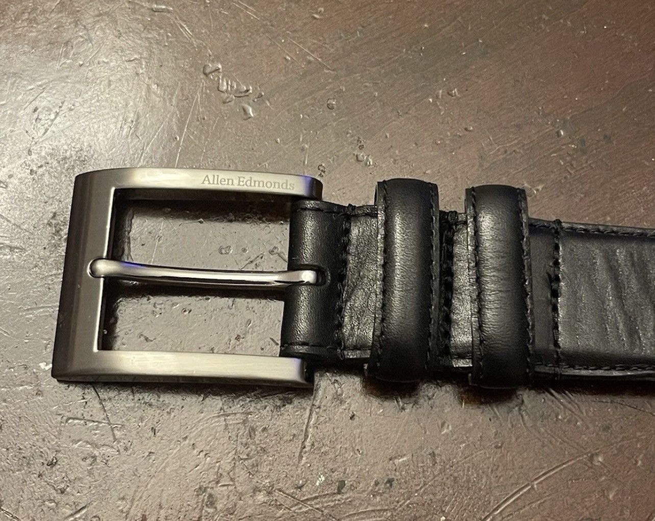 Allen Edmonds Allen Edmonds 102/40 39501 Leather Belt Made Size 40 Black Size 40 - 1 Thumbnail