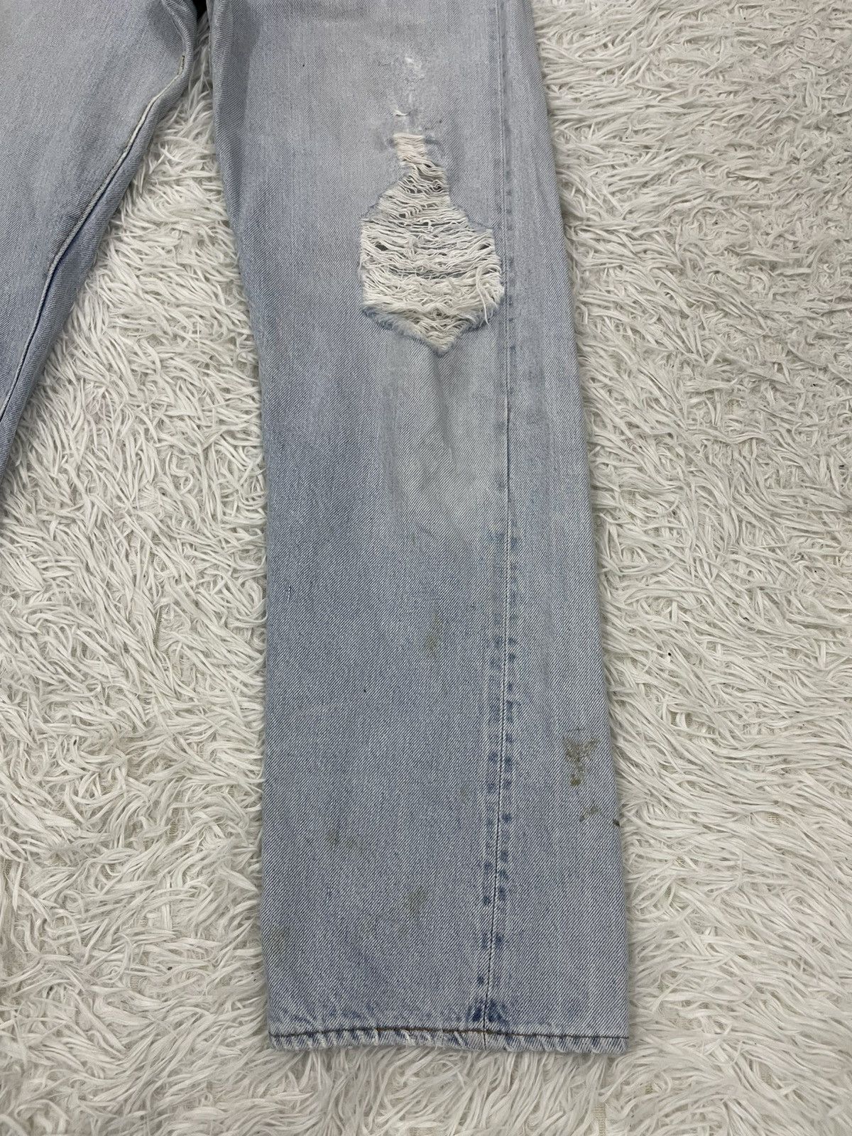 Levi's Vintage Levis 501 Denim Selfedge Pants Button No 524 Size US 28 / EU 44 - 3 Thumbnail