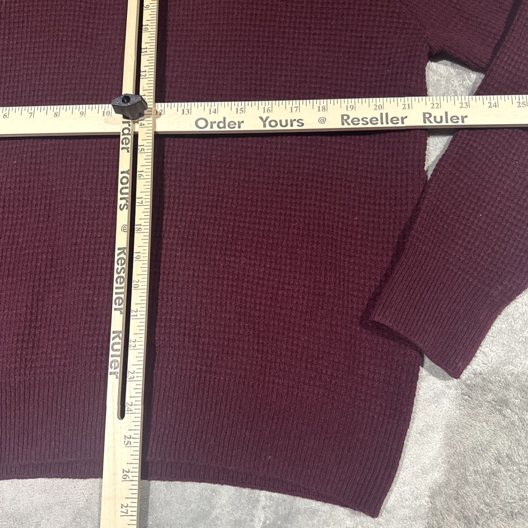 Schott Schott NYC Sweater Mens Large Burgundy Athletic V-Neck Shawl Waffle Knit Wool Wool NY? (Note: Ensure only original words used; adjust). Size US L / EU 52-54 / 3 - 5 Thumbnail