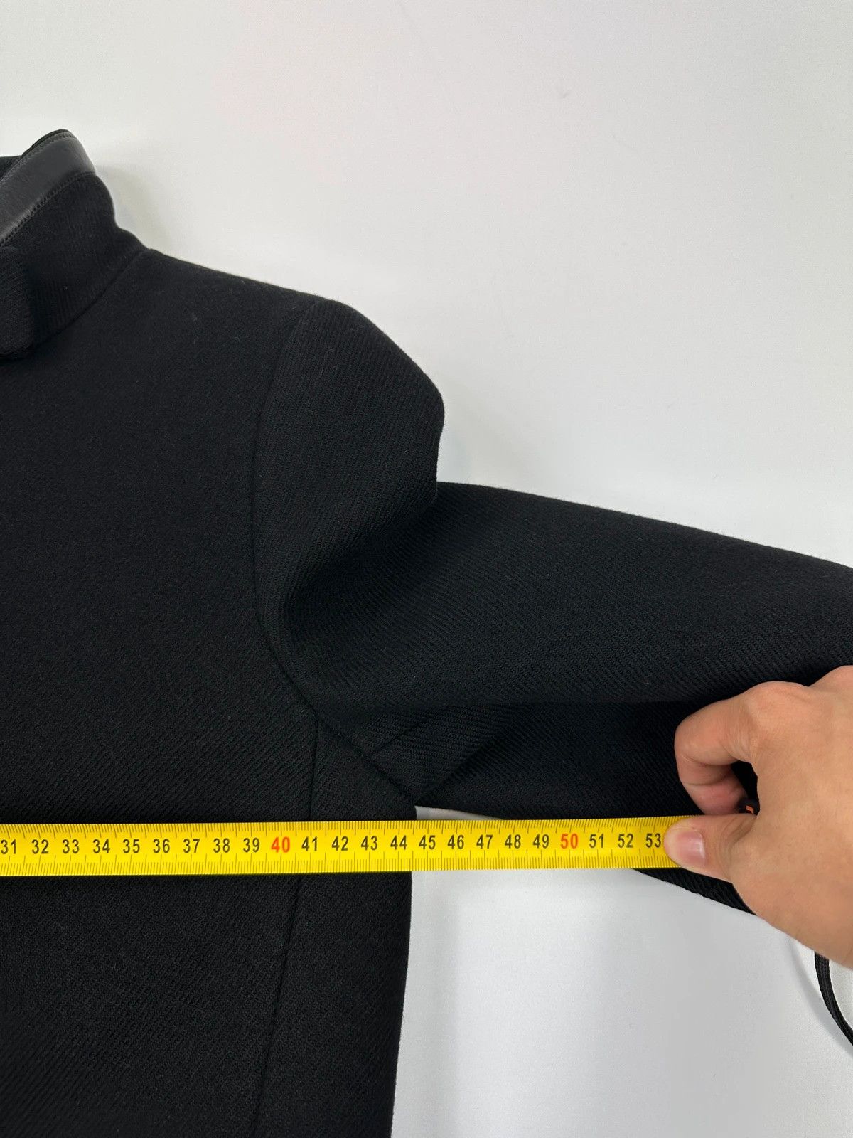 Prada Prada Milano FW1999 Black Wool & Leather Jacket Size S / US 4 / IT 40 - 16 Thumbnail