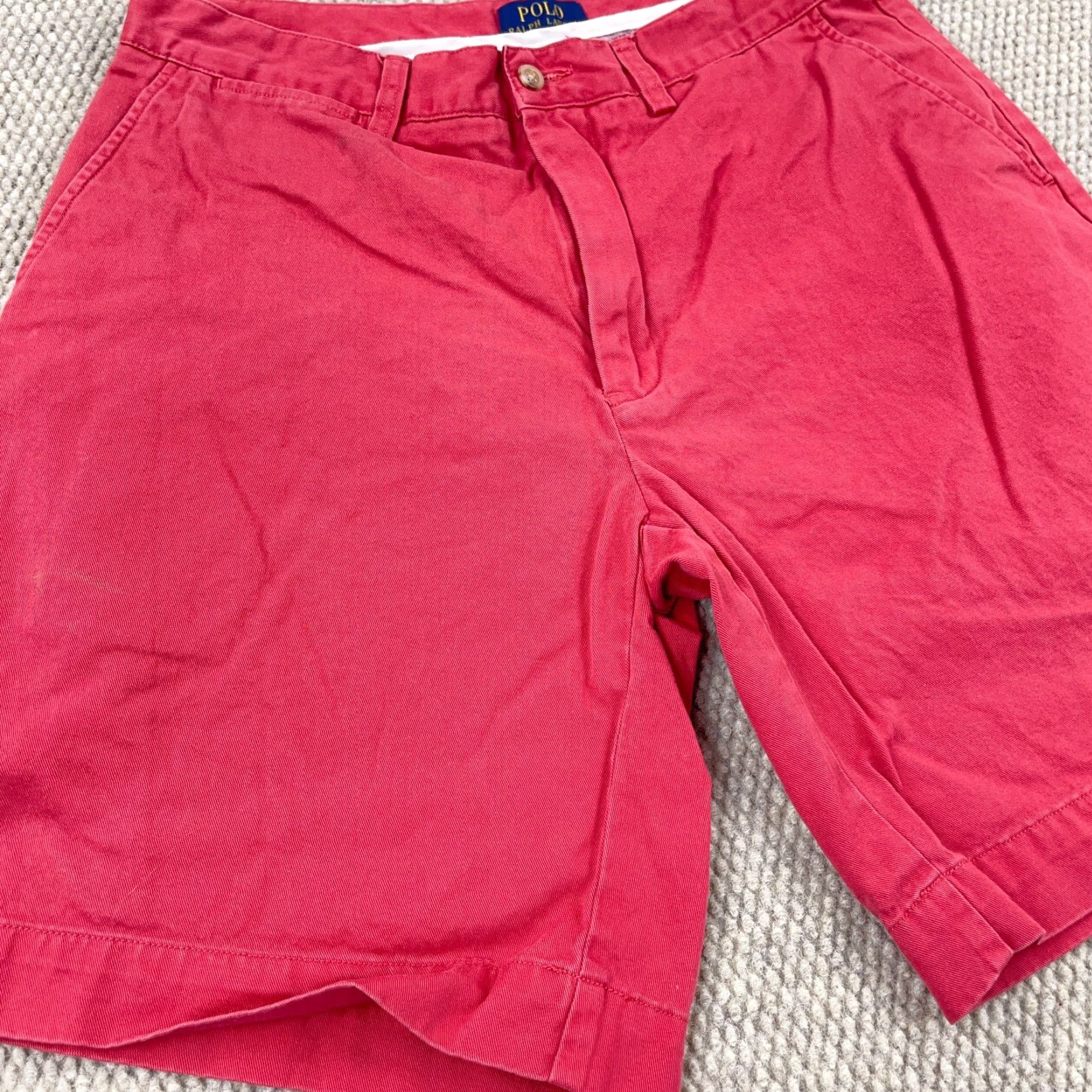 Polo Ralph Lauren Polo Ralph Lauren Chino Shorts Men 33 Pink Twill Golf Preppy Solid Adult Size US XS / EU 42 / 0 - 4 Thumbnail