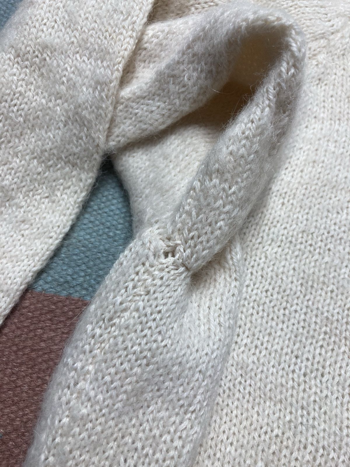Vintage knit sweater angora? fuzzy soft Icelandic Nordic adult XL Size XL / US 12-14 / IT 48-50 - 7 Thumbnail