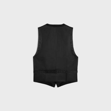Celine o1w1db10125 2I082311T Cashmere Flannel Vest in Black Size XS / US 0-2 / IT 36-38 - 2 Thumbnail