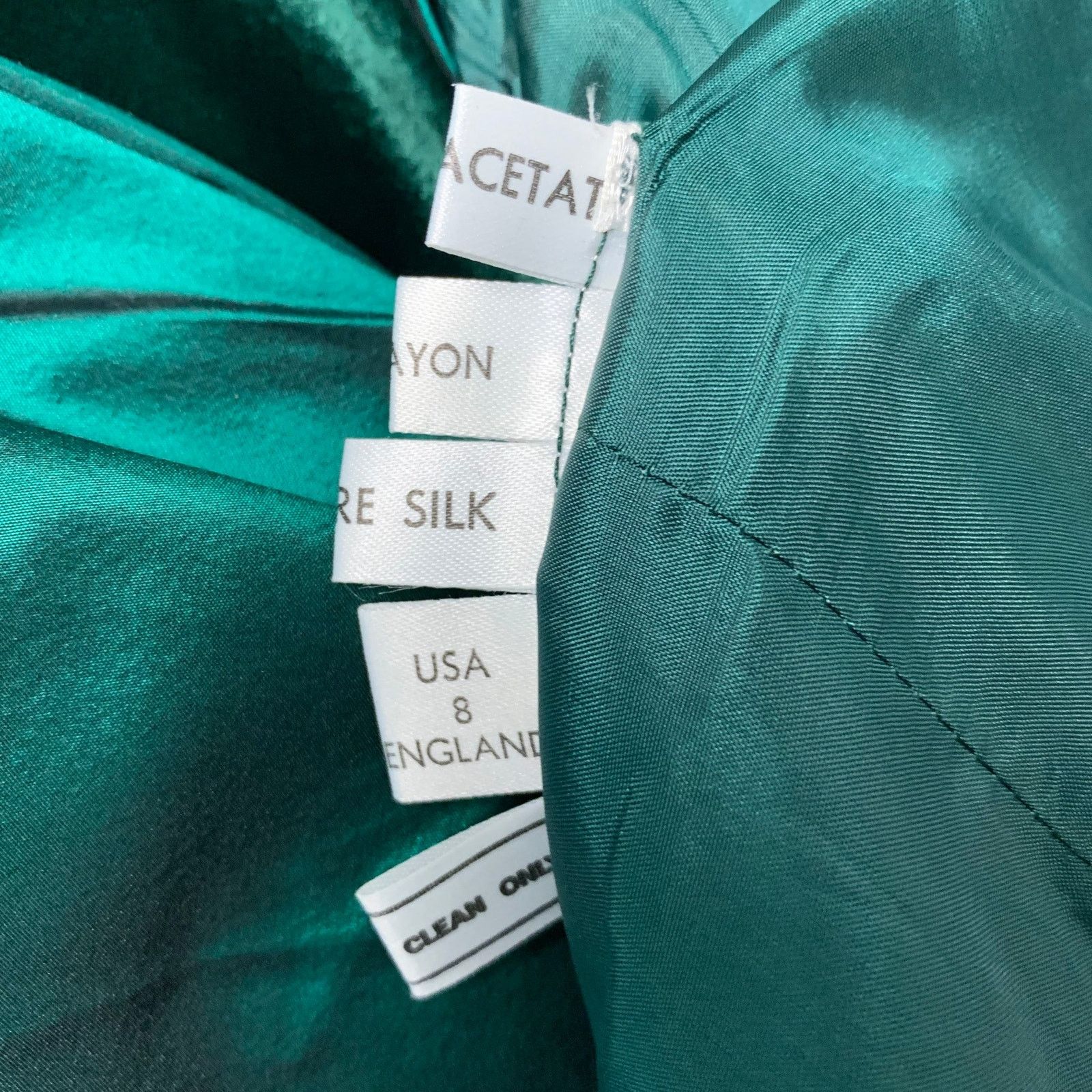 Other Size 8 Green Taffeta Ruched Cap Sleeves Long Gown Size M / US 6-8 / IT 42-44 - 6 Thumbnail