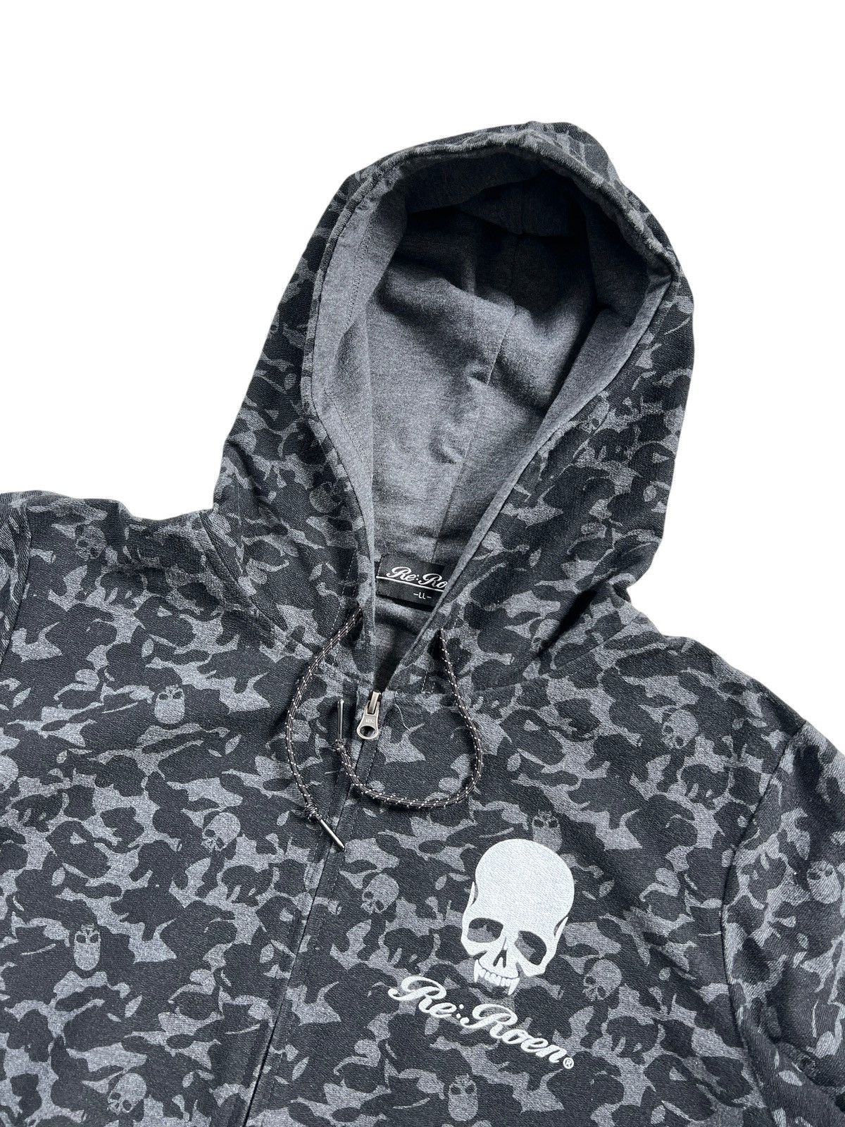 Roen × Seditionaries Roen Skulls Camo Half Sleeve Hoodie Size US L / EU 52-54 / 3 - 4 Thumbnail
