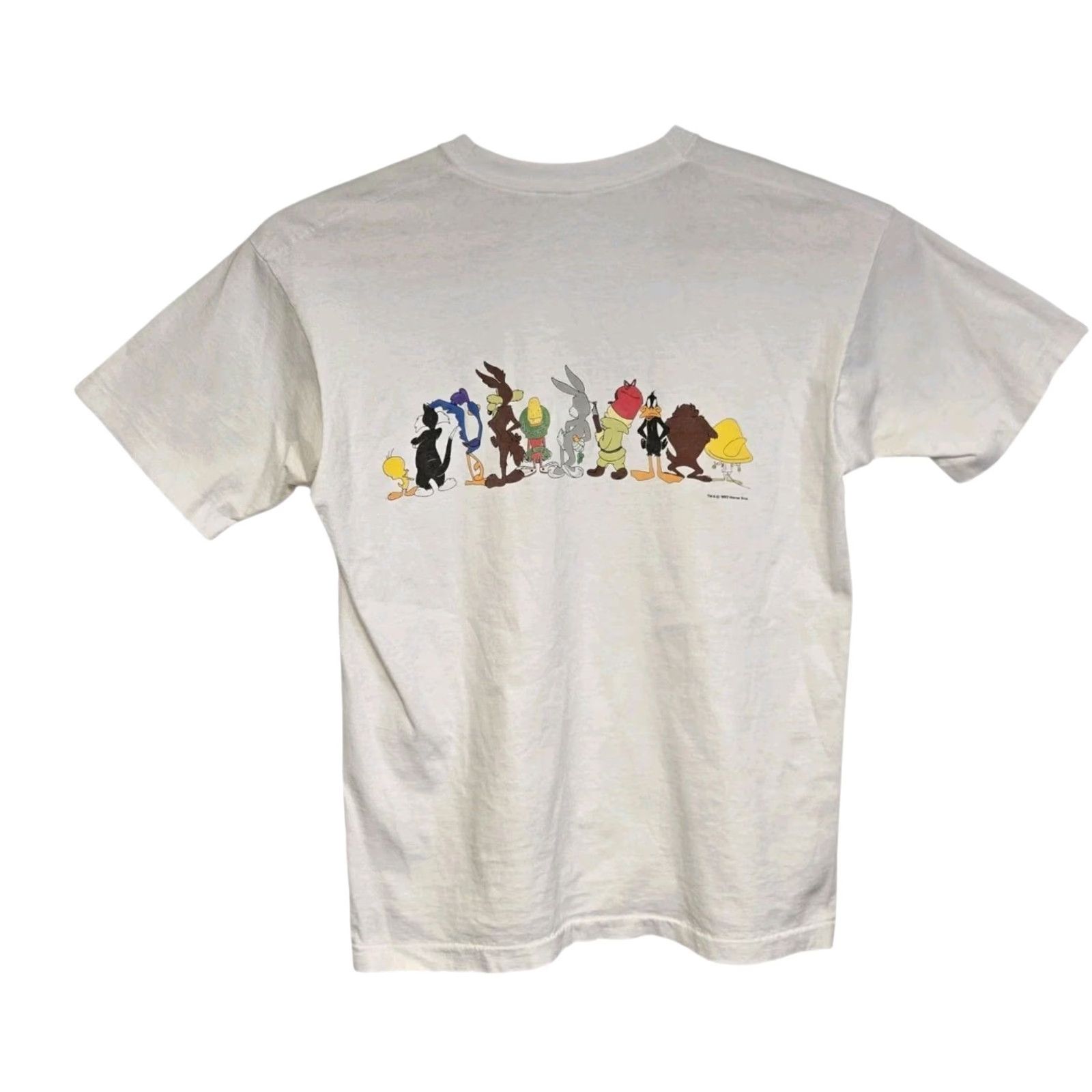 Fruit Of The Loom VINTAGE Looney Tunes T-Shirt Single Stitched 1991 XL 2-Sided Warner Bros Rare White Unisex Adults Regular Theme: Cartoon Bugs Bunny Shirt Mens Girls Size US XL / EU 56 / 4 - 4 Thumbnail