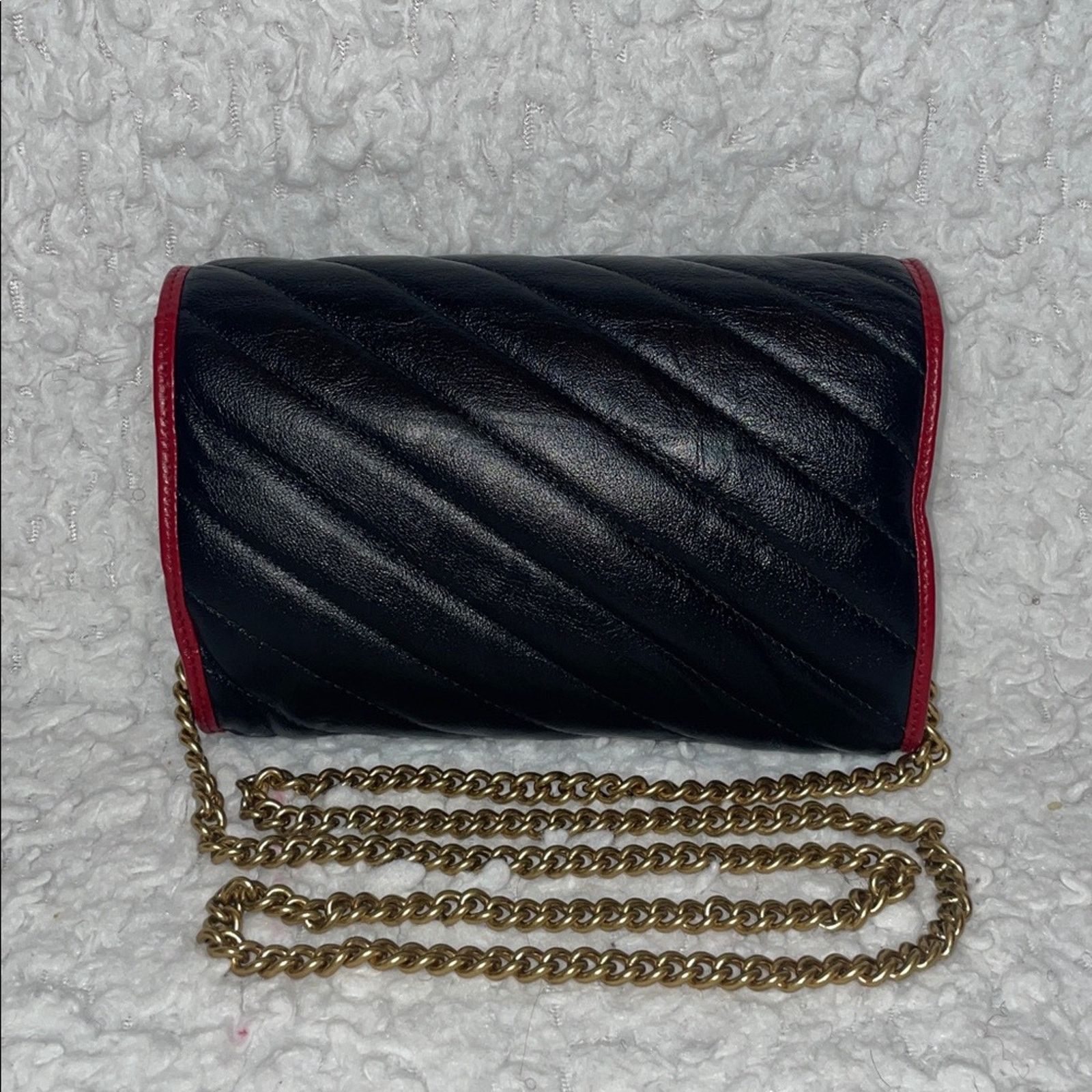 Gucci Gucci Marmont Torchon GG WOC Black/Red 573807 Size ONE SIZE - 11 Thumbnail
