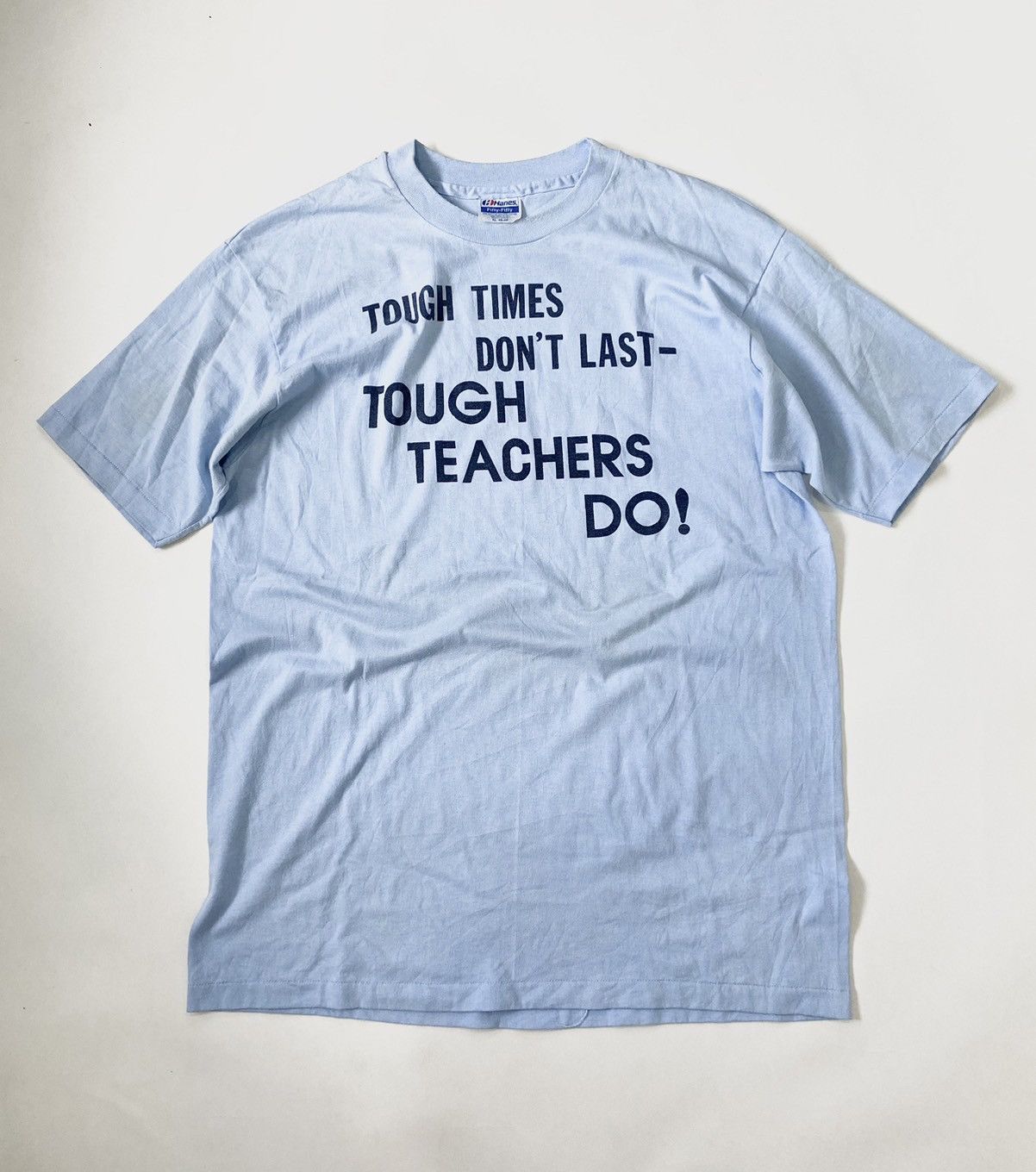 Japanese Brand × Vintage Vtg Slogan Tee Size US XL / EU 56 / 4 - 1 Thumbnail