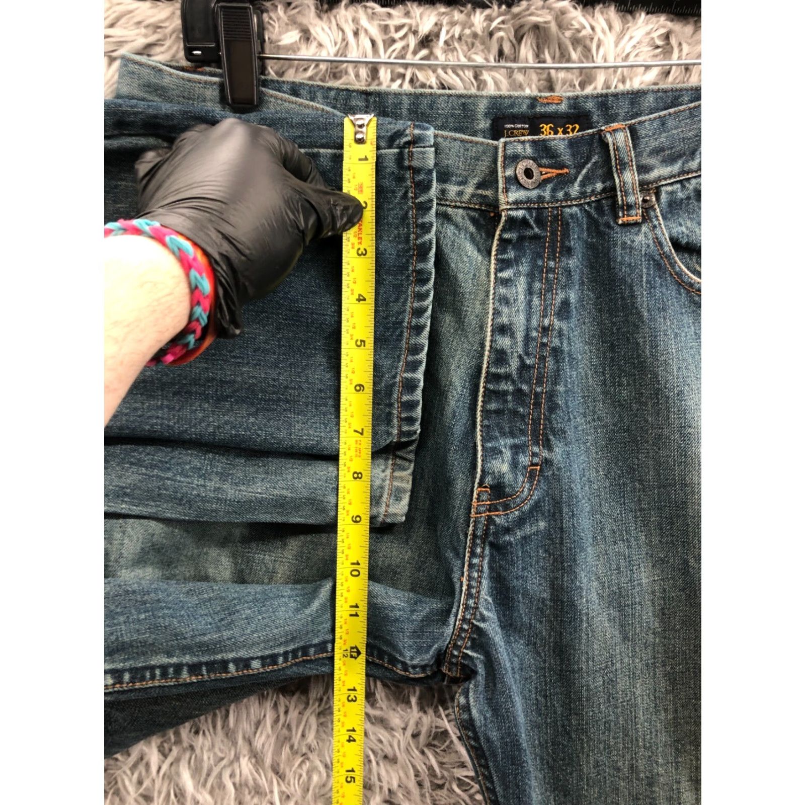 J.Crew J.Crew Jeans 36x32 Mens Mid Straight Blue Denim 5-Pocket Regular Belt Loops Medium Wash 36 Immutable Regular Fit Size US 36 / EU 52 - 4 Thumbnail