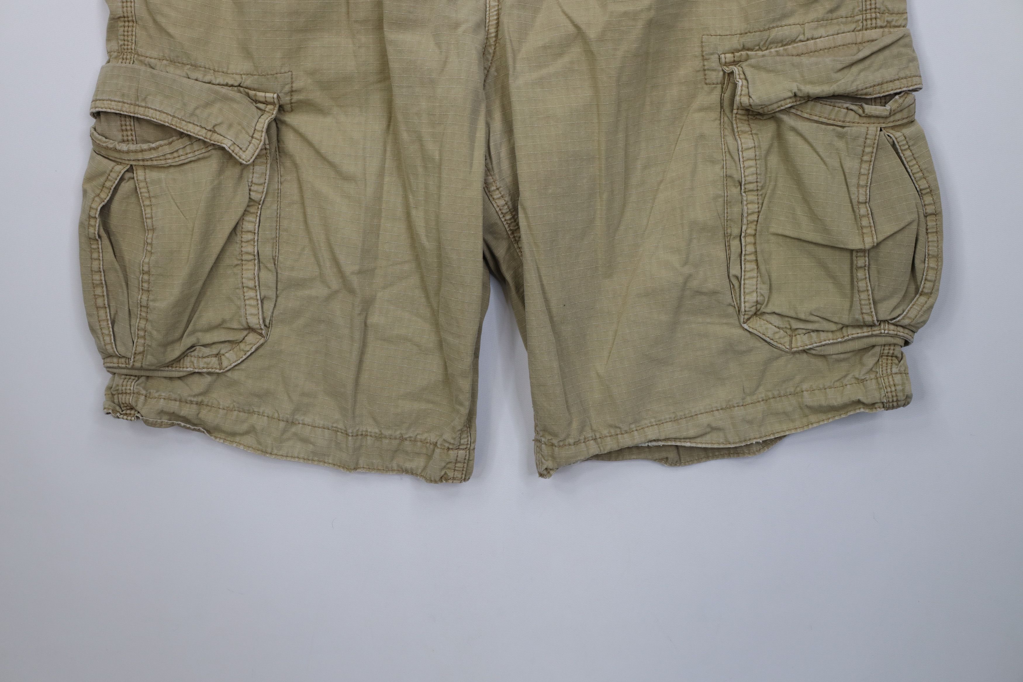 American Eagle Outfitters Vintage Y2K American Eagle Ripstop Cargo Shorts Beige Brown Size US 38 / EU 54 - 4 Thumbnail
