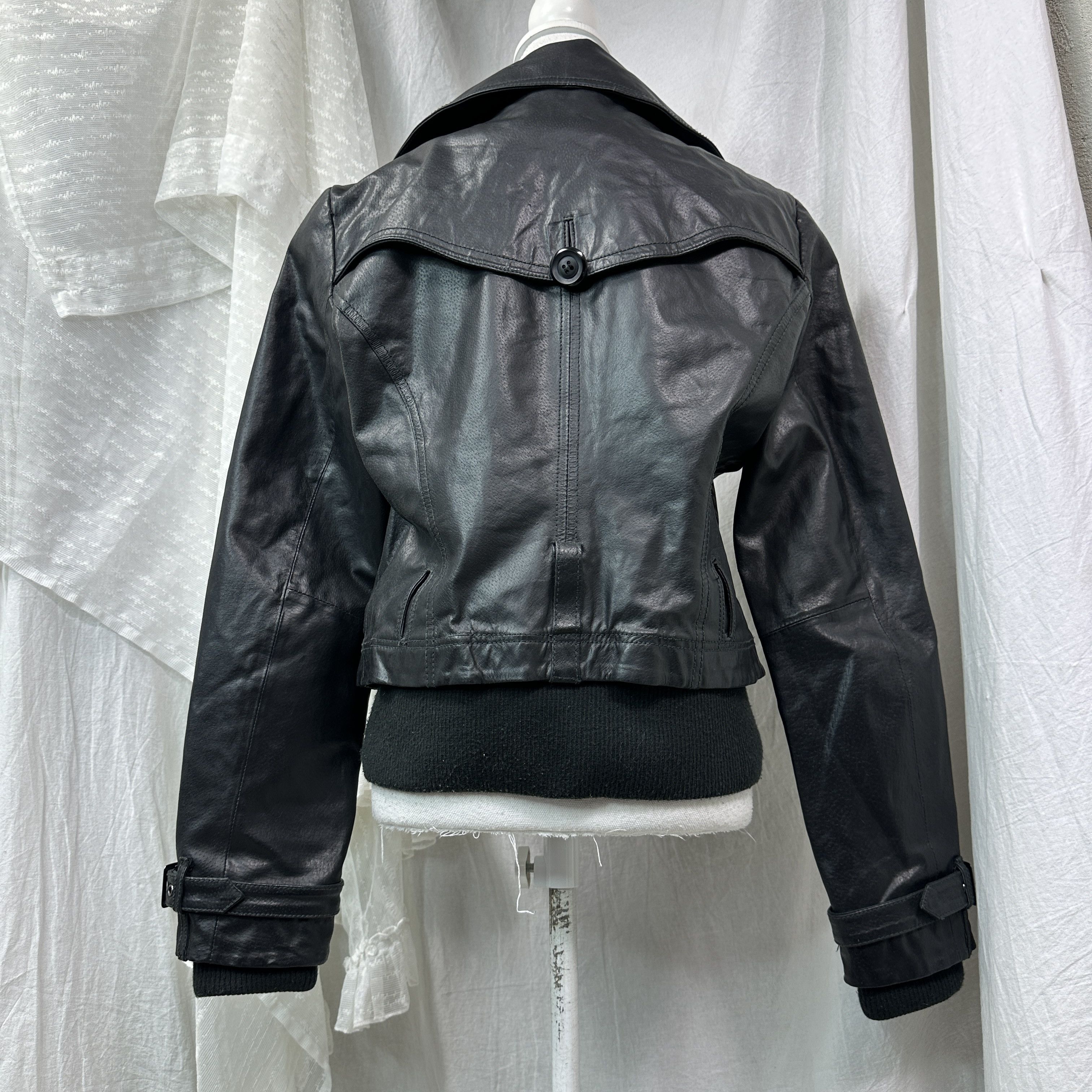Vintage Vintage Leather Grunge Moto Biker Buttoned Jacket 00s Size US XL / EU 56 / 4 - 4 Thumbnail