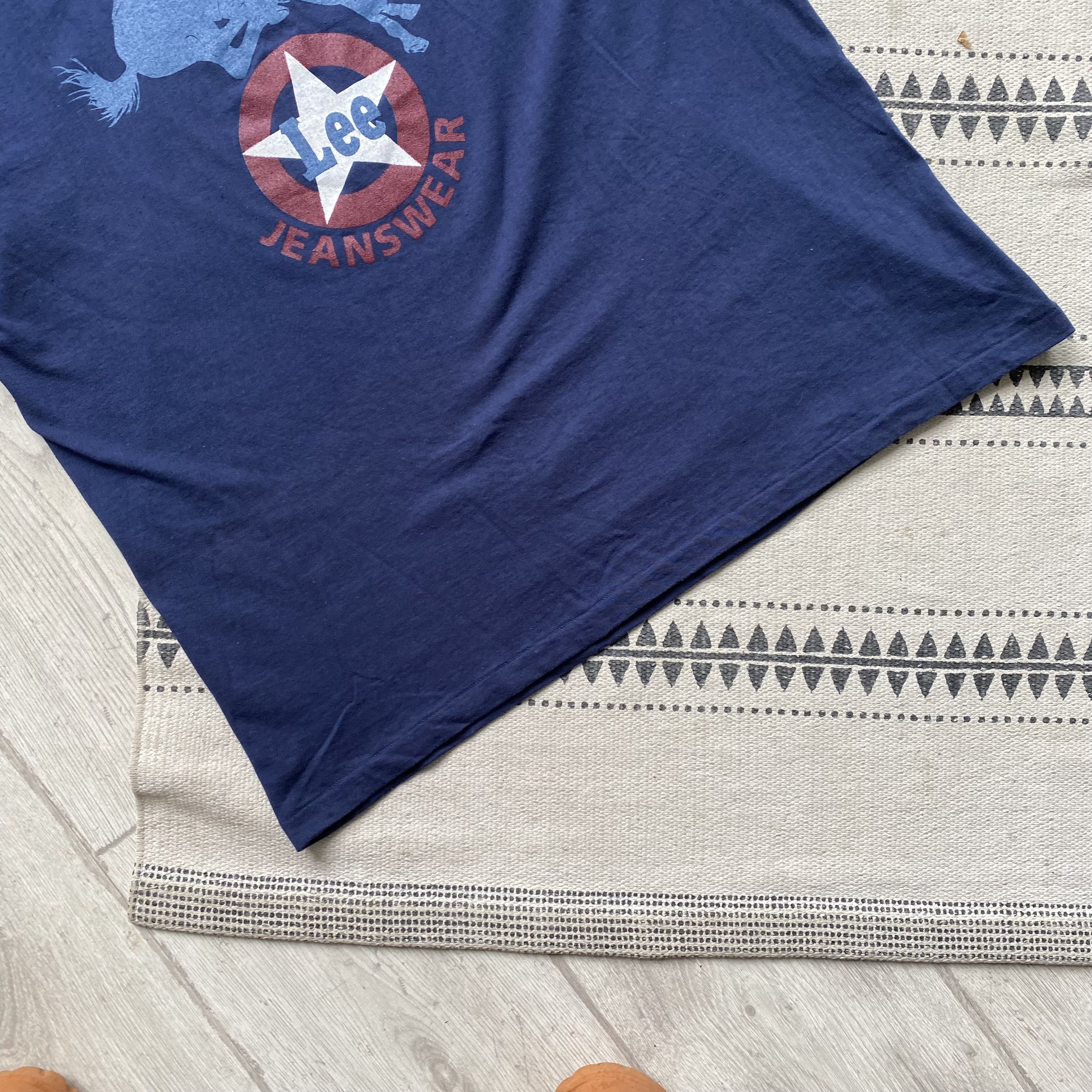 Lee 🤠 Vintage 90s Lee tee big print cowboy jeanswear t-shirt Size US M / EU 48-50 / 2 - 3 Thumbnail
