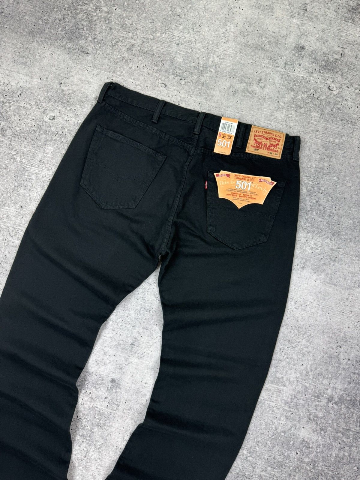 Levi's Vintage Levi’s 501 Straight Fit Black Denim Jeans Trousers Size US 38 / EU 54 - 18 Thumbnail