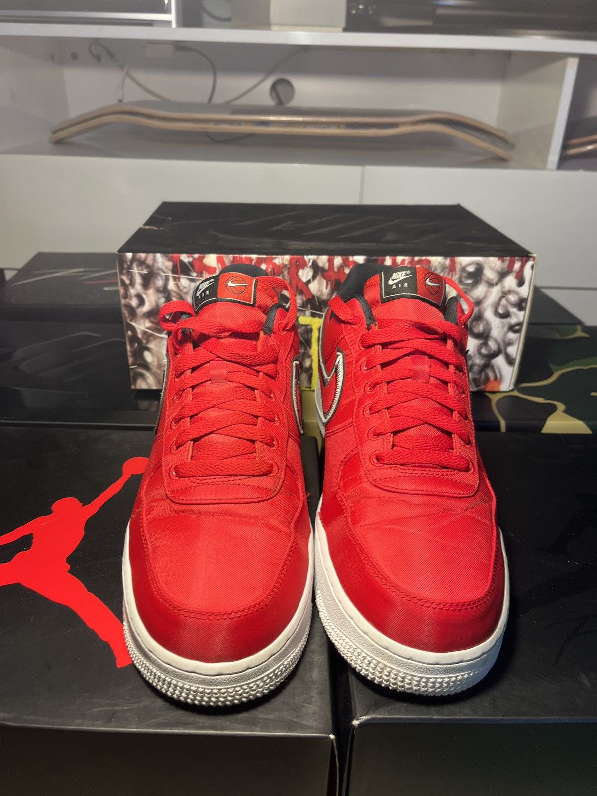 Nike Nike Air Force 1 Reverse stitch university red Size US 11 / EU 44 - 3 Thumbnail