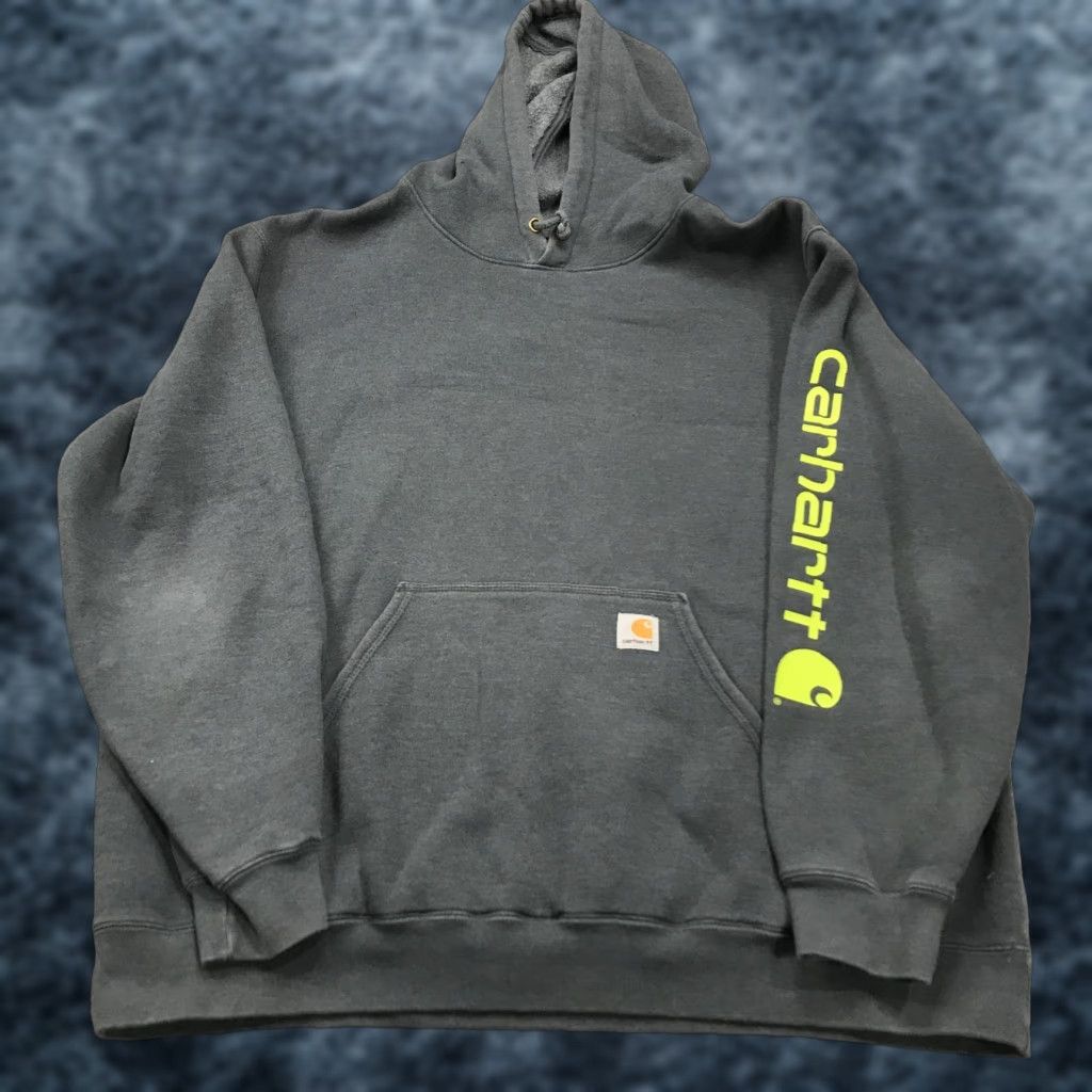 Carhartt Carhartt Hoodie Mens 2XL Gray Logo K288 Sweatshirt Hooded Pullover Workwear Size US XXL / EU 58 / 5 - 1 Thumbnail