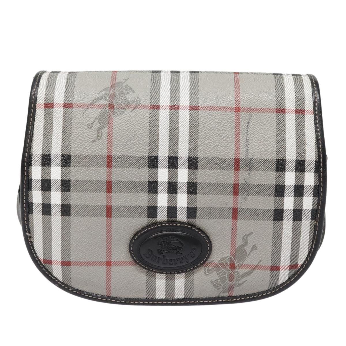 Burberry Burberry Nova Check Shoulder Bag Pvc Leather Gray Gold Size ONE SIZE - 13 Thumbnail