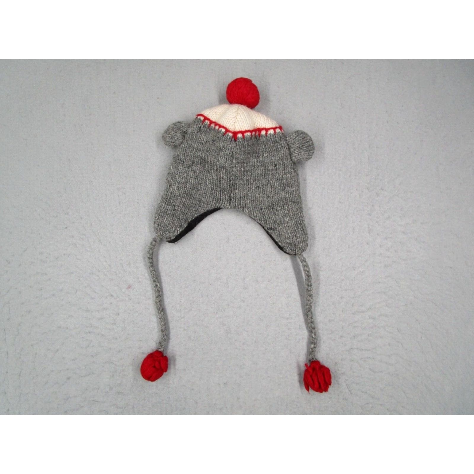 Vintage World Market Mens Gray animal beanie / ski cap - Wool w/ polyester lining - Made in Nepal Size ONE SIZE - 2 Thumbnail