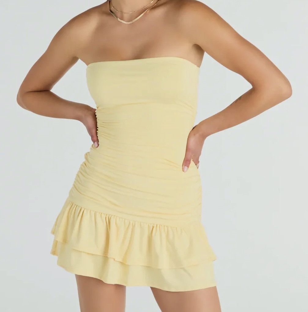 Other summery pastel yellow mini dress Size XS / US 0-2 / IT 36-38 - 3 Thumbnail