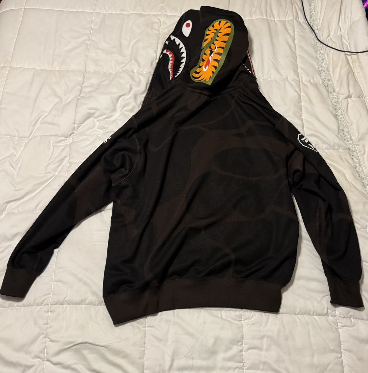 Bape US *LIMITEDEDITION* CAMO DOUBLE SHARK FULL ZIP HOODIE MENS Size US M / EU 48-50 / 2 - 3 Thumbnail