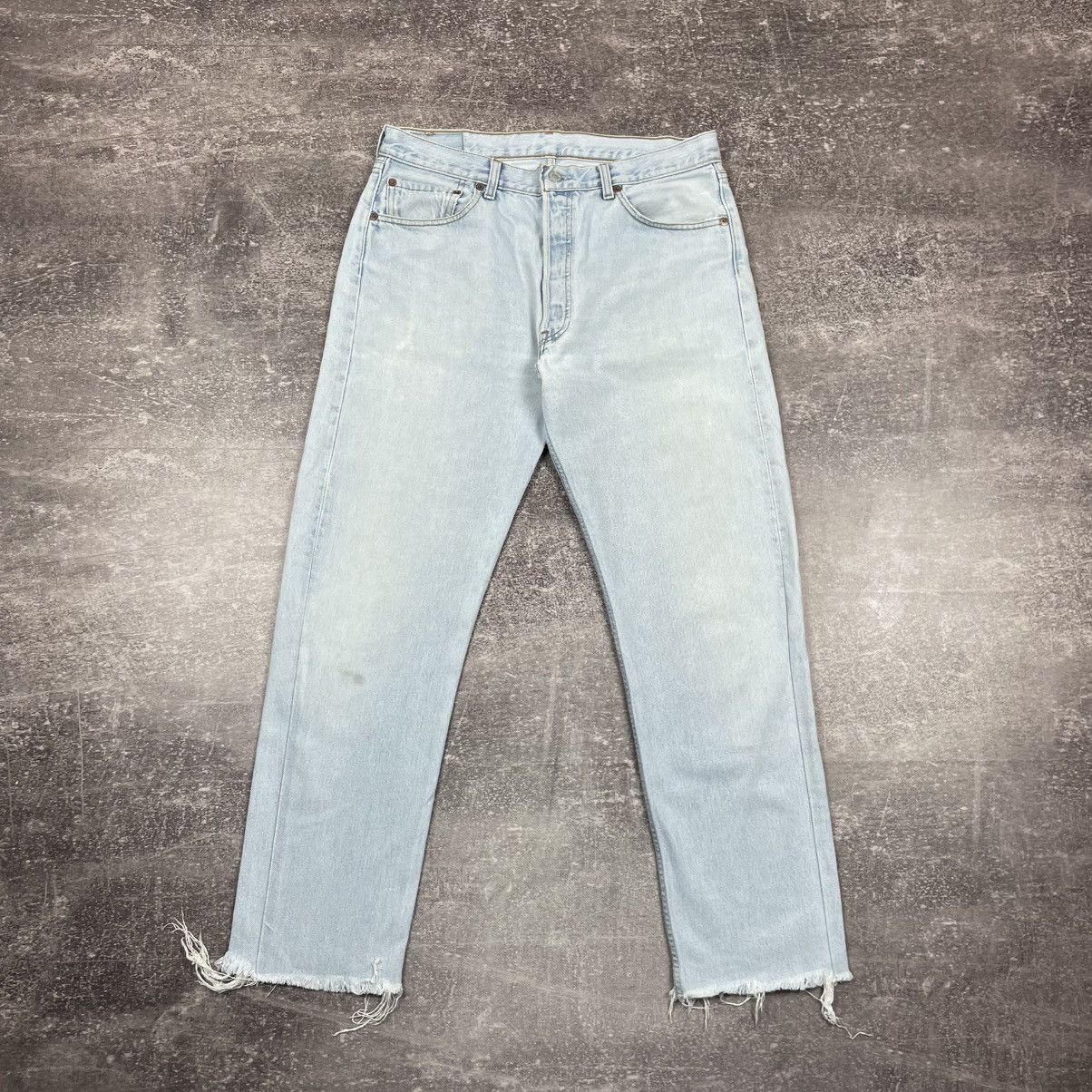 Levi's Vintage 90’s Distressed Levis 501 Size US 34 / EU 50 - 8 Thumbnail