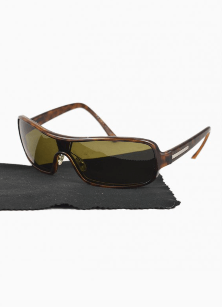 Prada × Vintage PRADA Sunglasses SPR 10D Sport Symbol Wrap Shield Mask Size ONE SIZE - 1 Thumbnail